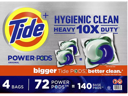 Tide Hygienic Clean Heavy Duty Power PODS Laundry Detergent Pacs, Original (72 ct.) Cheap