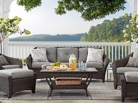 Member s Mark Toronto 6-Piece Patio Deep Seating Set with Sunbrella Fabric - Gray Cheap