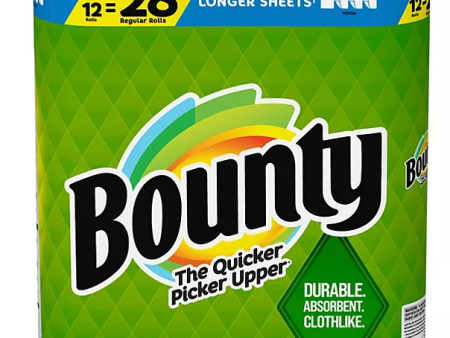 Bounty Select-A-Size Paper Towels, White (105 sheets roll, 12 rolls) Online Hot Sale