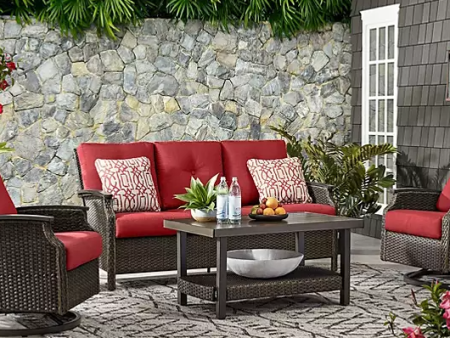 Member s Mark Stockton 4-Piece Patio Deep Seating Set with Sunbrella Fabric Online Sale