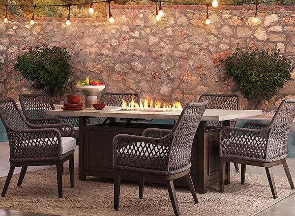 Member s Mark Bridgewater 7-Piece Dining Set with Fire For Discount