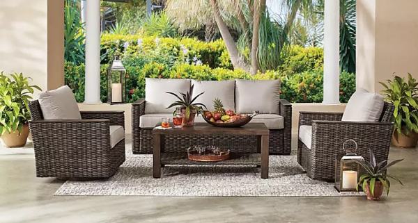 Member s Mark Santa Monica 4-Piece Seating Set, Silver Discount