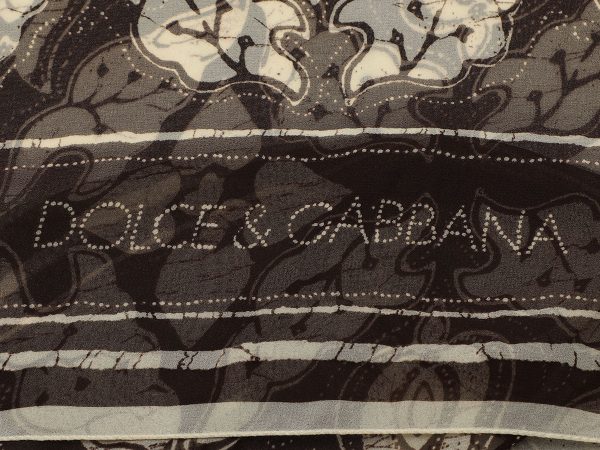 Dolce & Gabbana Brown and Cream Print Shawl on Sale