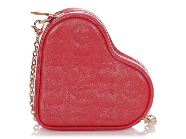 Louis Vuitton Red Fall In Love Heart On a Chain Bag Online