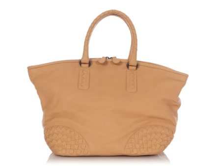 Bottega Veneta Beige Top Handle Bag Online Hot Sale