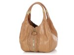 Jimmy Choo Beige Mandah Expandable Hobo on Sale