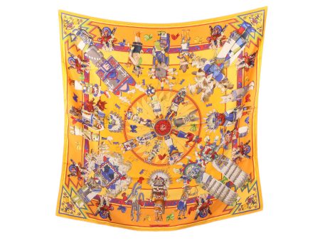 Hermès Kachinas Silk Scarf 90cm Discount