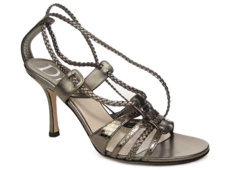 Christian Dior Pewter Diorantik Sandals on Sale