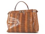 Fendi Large Brown Snakeskin Peekaboo Supply