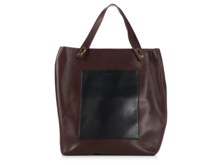 Balenciaga Brown Colorblock Tote Fashion