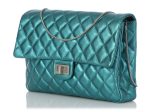 Chanel Metallic Turquoise Quilted Calfskin Reissue Clutch For Cheap