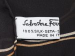 Ferragamo Black Striped Silk Scarf Online