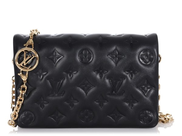 Louis Vuitton Black Monogram Embossed Pochette Coussin Supply