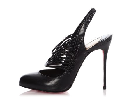 Christian Louboutin Black Nille Cordes 100 For Discount