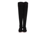 Alaïa Black Suede Tall Flat Boots Online Sale