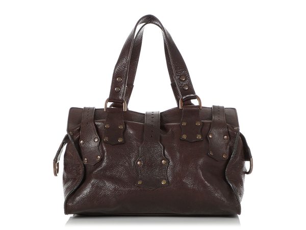 Mulberry Dark Chocolate Darwin Leather Roxanne For Cheap