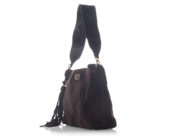 Chanel Brown Suede Shoulder Bag Online