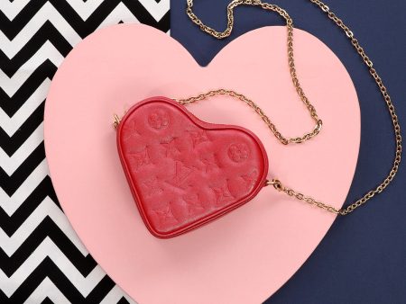 Louis Vuitton Red Fall In Love Heart On a Chain Bag Online