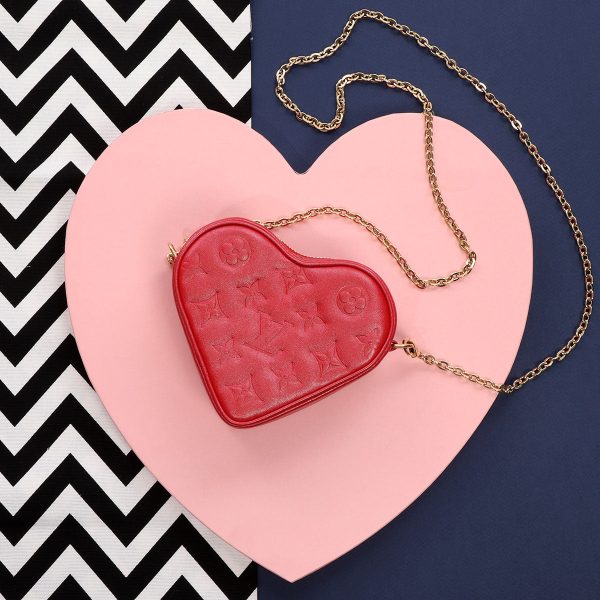 Louis Vuitton Red Fall In Love Heart On a Chain Bag Online