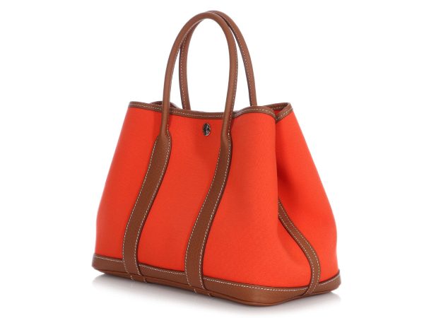 Hermès Feu Canvas Garden Party 30 Hot on Sale