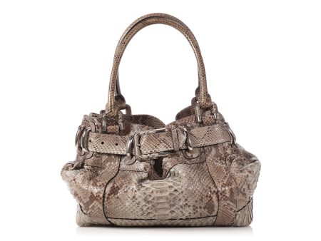 Burberry Large Woven Python Beaton Bag Online