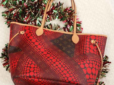 Louis Vuitton Red Kusama Dots Neverfull MM For Discount