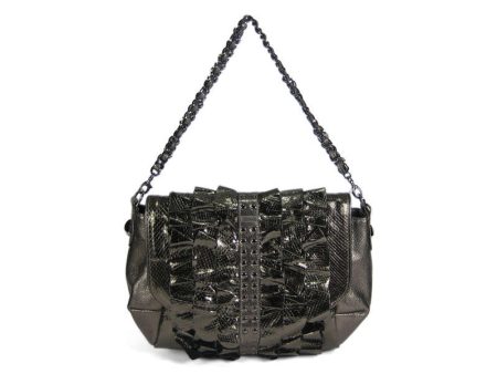 Be&D Metallic Gunmetal Leather Chatterley Fashion