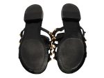 Balenciaga Black Giant Gold Gladiator Flat Sandal Slides Hot on Sale