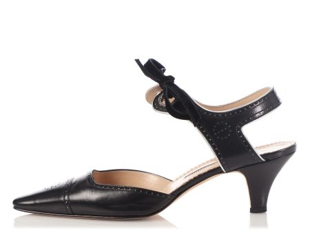 Manolo Blahnik Black Velvet Tie Pumps For Discount