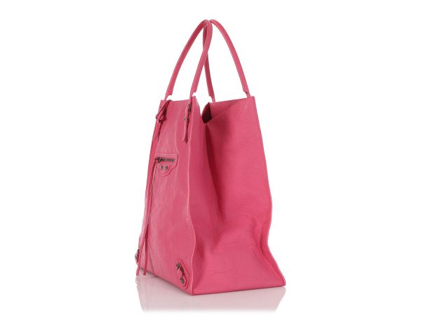 Balenciaga 2013 Pink Papier Basket Tote Online now