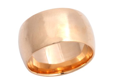 18K Rose Gold Wide Band Ring on Sale