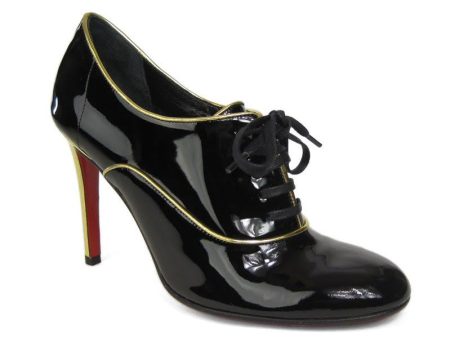 Christian Louboutin Black Patent Hung Up Bootie For Discount