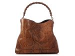 Gucci Brown Python Bamboo Handle Bag Cheap