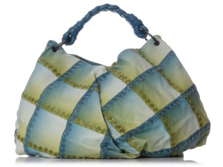 Bottega Veneta Blue and Green Maxi Milk Hobo Online now