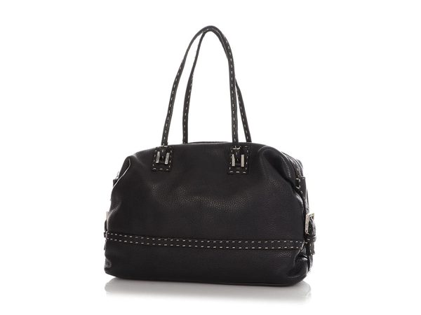 Fendi Black Selleria Satchel Hot on Sale