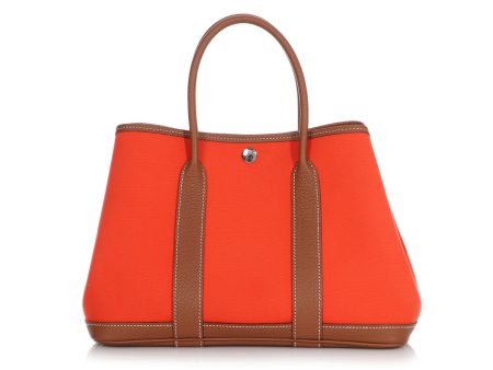 Hermès Feu Canvas Garden Party 30 Hot on Sale