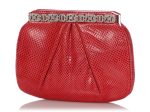 Judith Leiber Red Lizard Evening Bag Discount