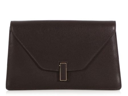 Valextra Dark Brown Iside Clutch For Discount