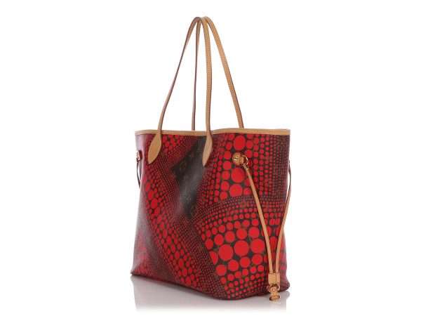 Louis Vuitton Red Kusama Dots Neverfull MM For Discount