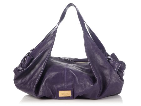 Valentino Large Purple Bow Bag Online Hot Sale