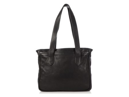 Chrome Hearts Black Distressed Leather Tote For Cheap