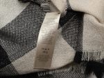 Burberry Black and Beige Sparkle Check Shawl Sale