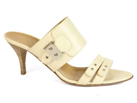 Hermès Cream Leather Sandals Cheap