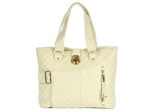 Marc Jacobs Cream Quilted Patent Tote Supply