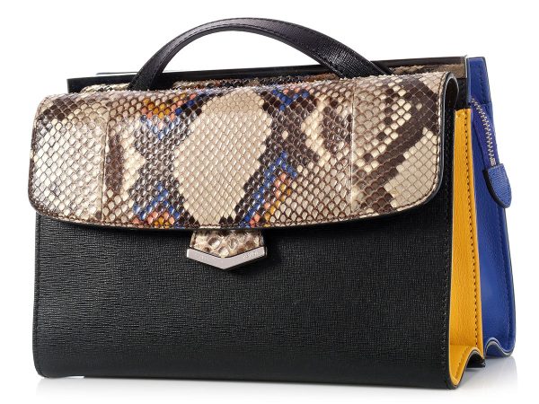 Fendi Color Block Python Demi Jour Discount