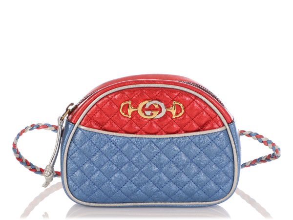 Gucci Mini Quilted Metallic Trapuntata Crossbody Bag Online now