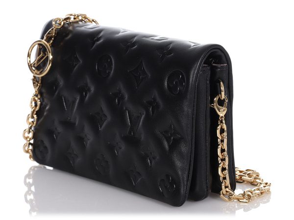 Louis Vuitton Black Monogram Embossed Pochette Coussin Supply