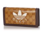 Gucci x Adidas GG Monogram Crystal Canvas Wallet on Chain on Sale