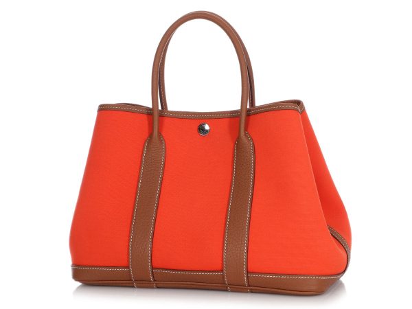 Hermès Feu Canvas Garden Party 30 Hot on Sale