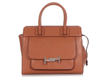 Tod’s Tan Double T Bag Hot on Sale